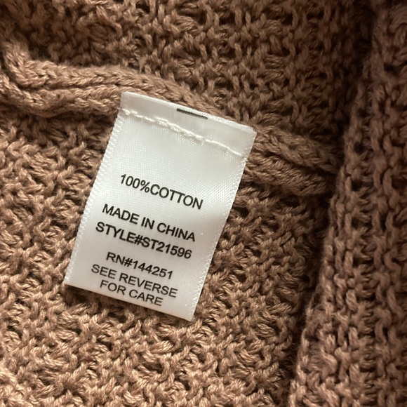 Sincerely Jules Chocolate Brown Textures Chunky Knit Wide Leg Pull On Pants Sz L - Picture 4 of 10